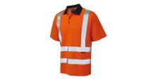 Croyde ISO 20471 Cl 2 Poly/Cotton Polo Shirt HV Orange